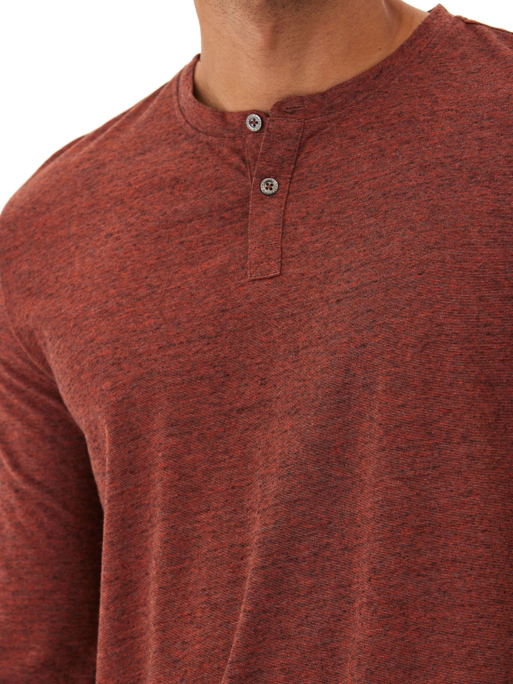 Braeden Black Fleck Long Sleeve Triblend Henley