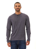 Braeden Black Fleck Long Sleeve Triblend Henley