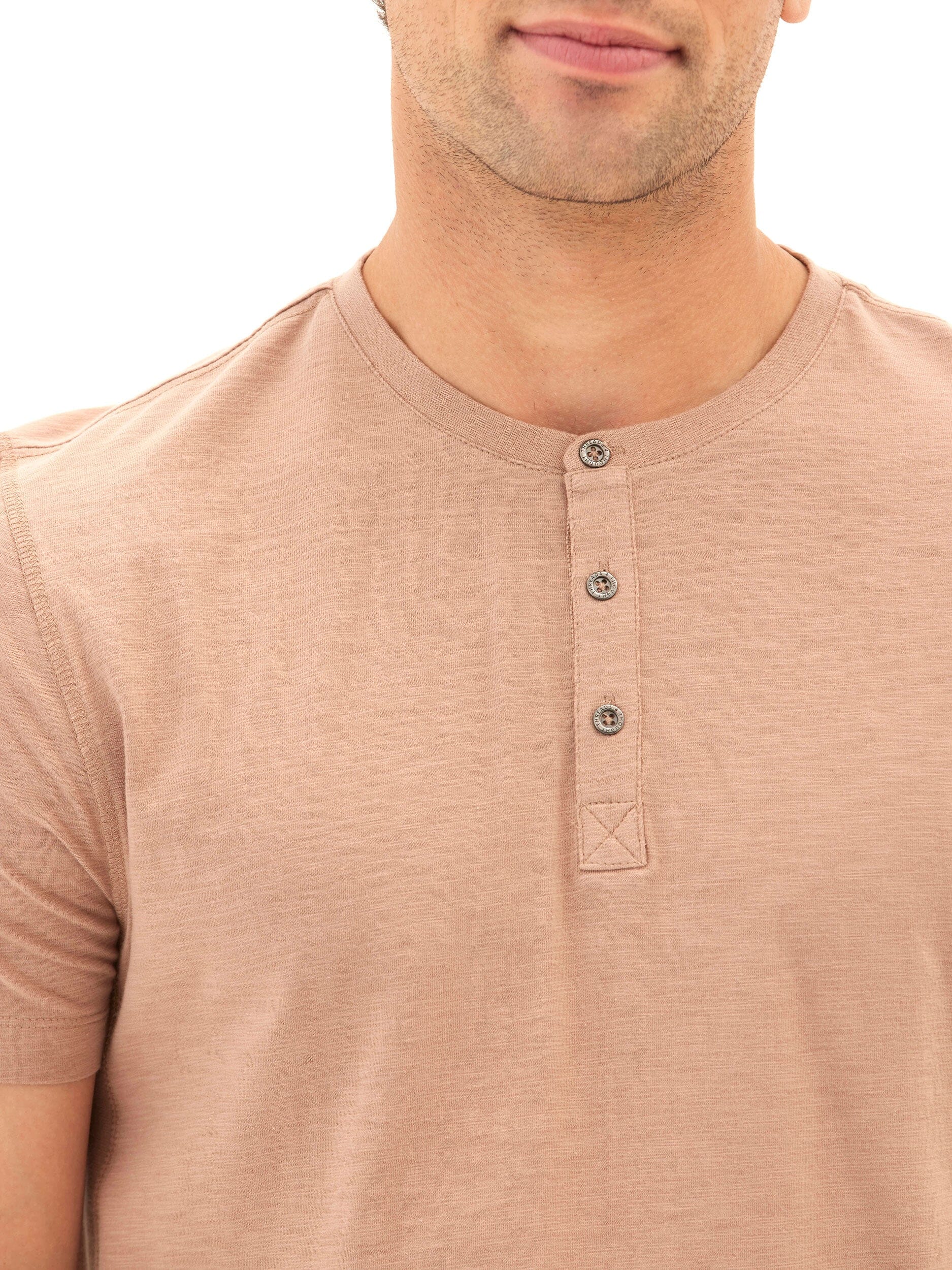 Heath Slub Jersey Short Sleeve Henley