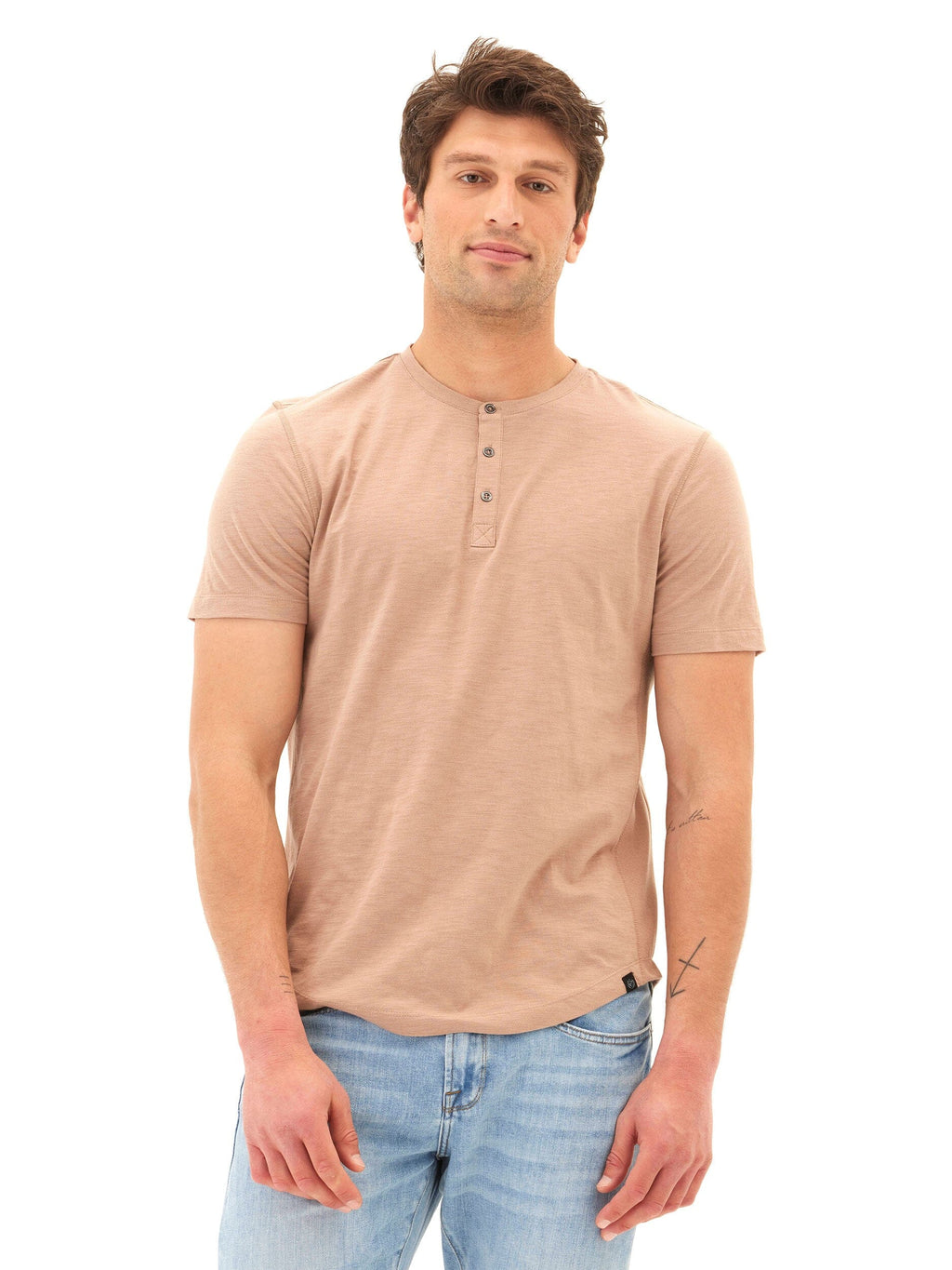 Heath Slub Jersey Short Sleeve Henley