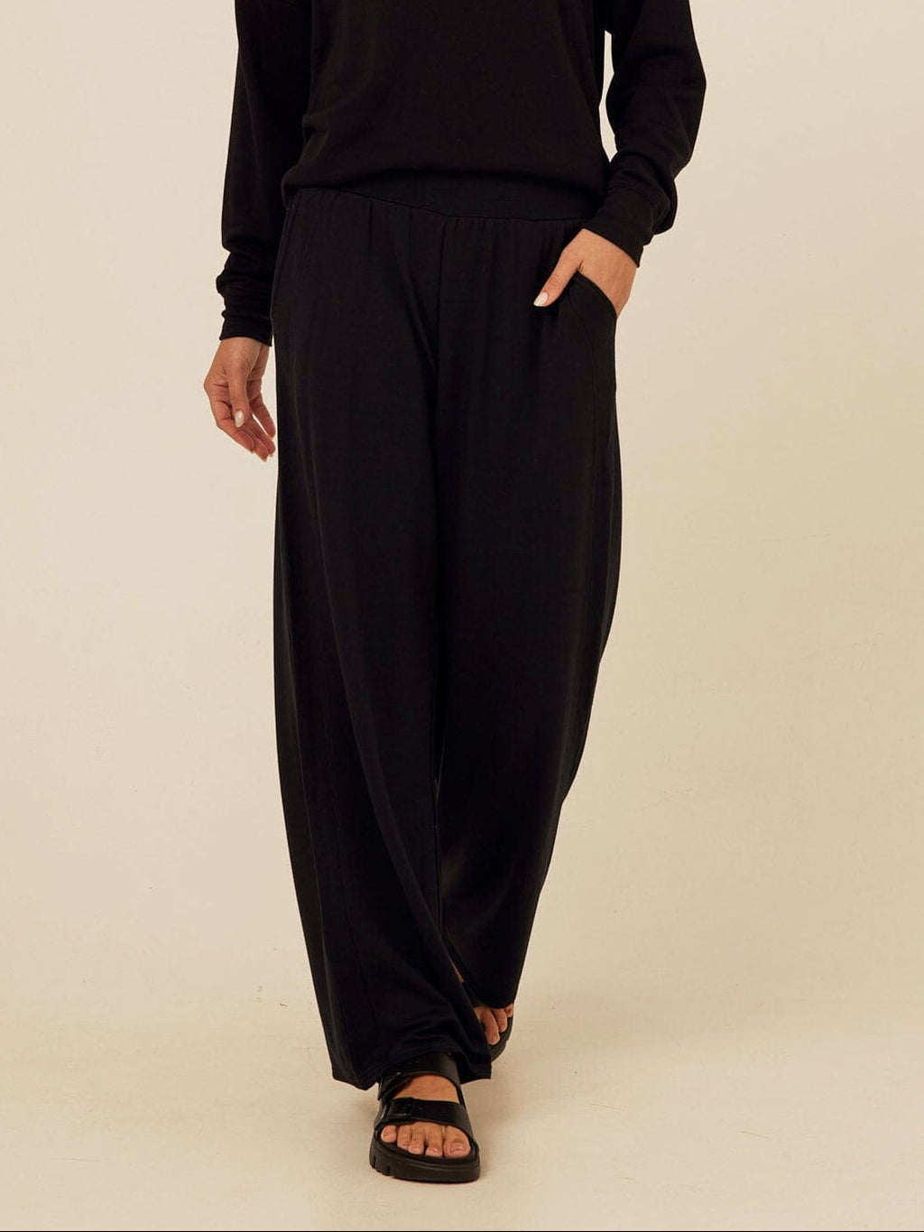 Esmeralda Feather Fleece Wide Leg Pant