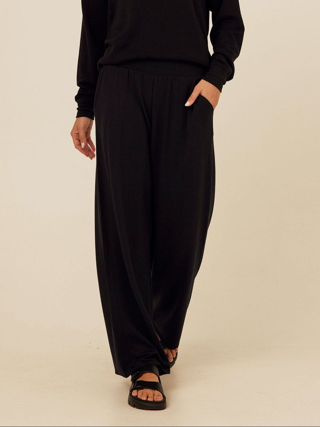 Esmeralda Feather Fleece Wide Leg Pant