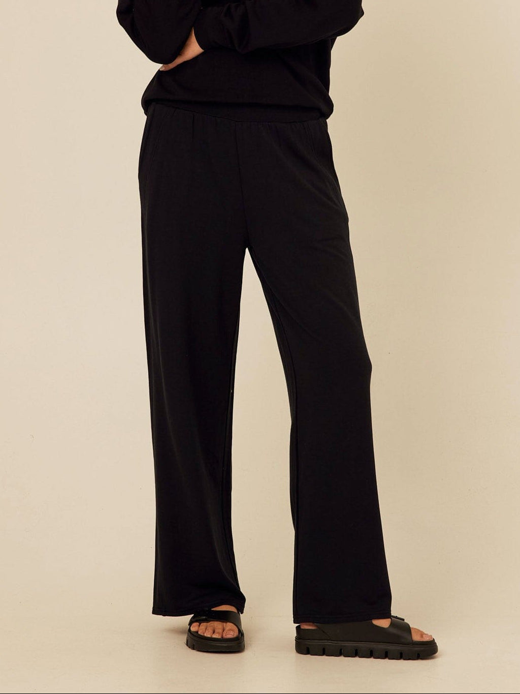 Esmeralda Feather Fleece Wide Leg Pant