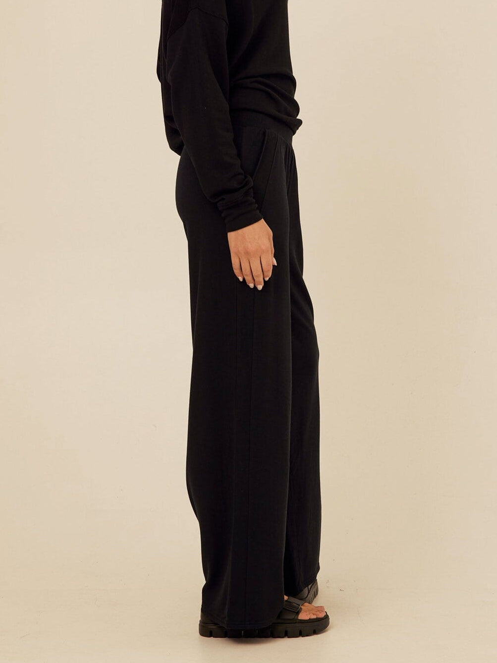 Esmeralda Feather Fleece Wide Leg Pant