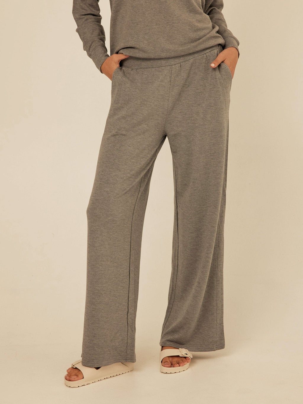 Esmeralda Feather Fleece Wide Leg Pant