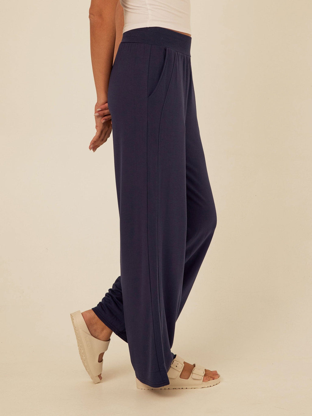 Esmeralda Feather Fleece Wide Leg Pant