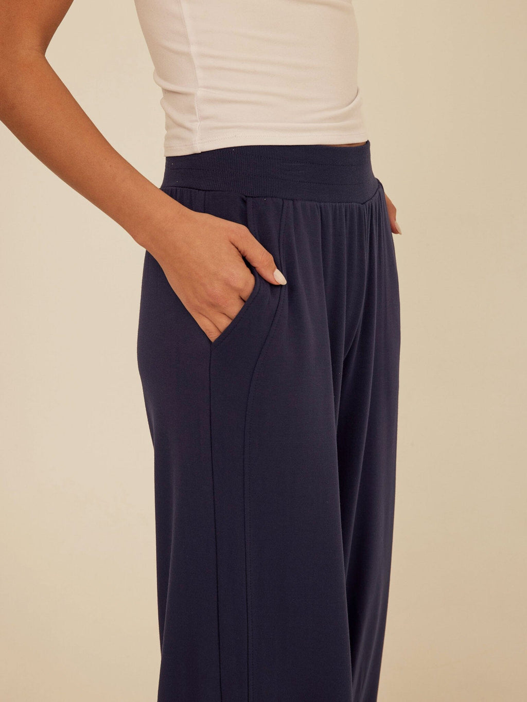 Esmeralda Feather Fleece Wide Leg Pant