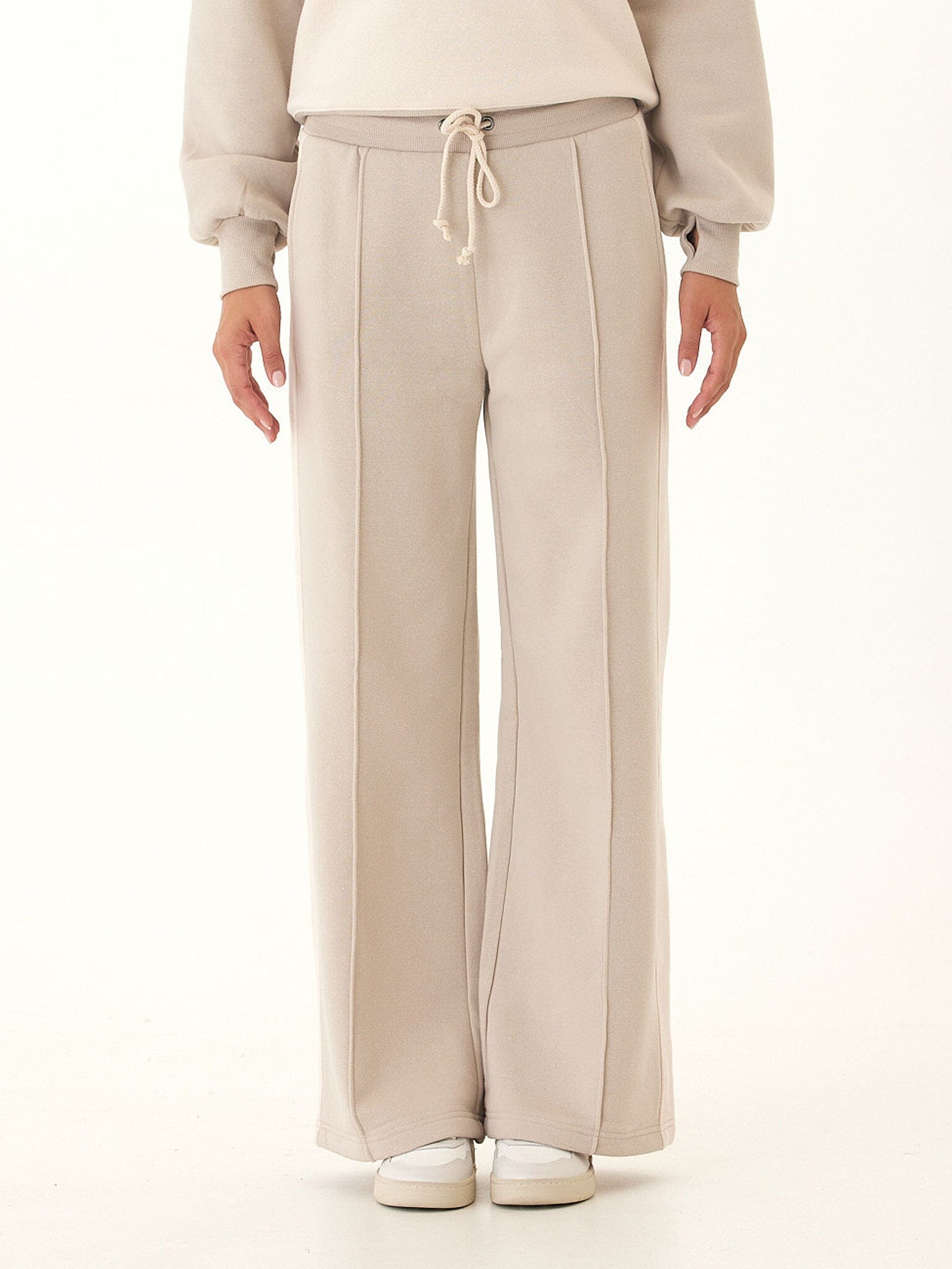 Tricia Triblend Fleece Colorblock Wide Leg Pant