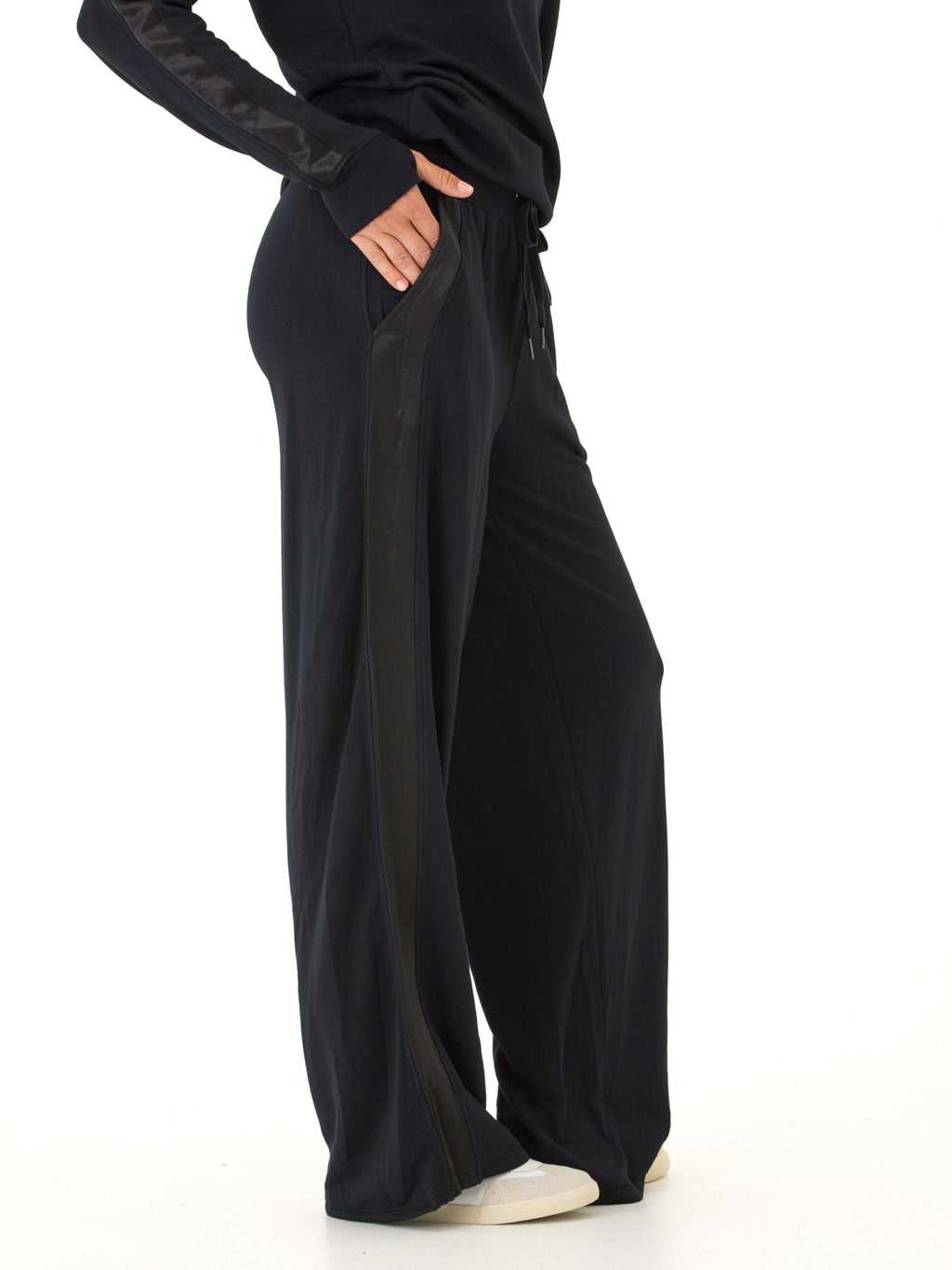 Diane Feather Fleece Satin Trim Detail Pant