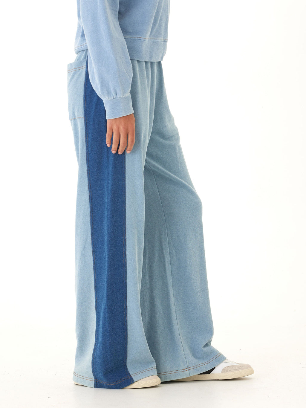 Dorothy Denim Terry Contrast Panel Pant