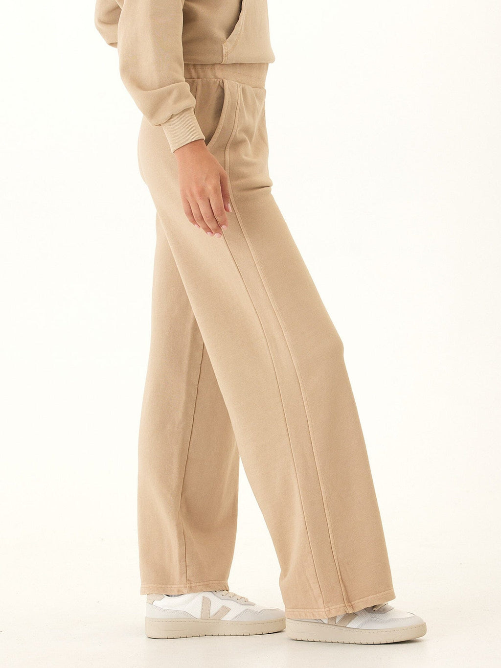 Esmeralda Mineral Wash Cotton Terry Wide Leg Pant