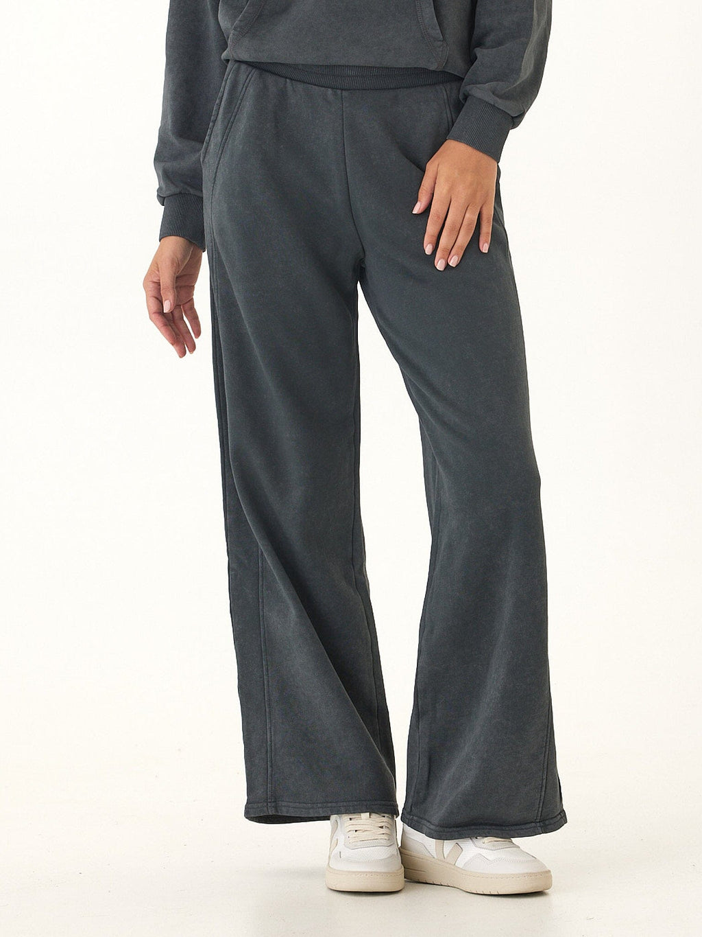 Esmeralda Mineral Wash Cotton Terry Wide Leg Pant