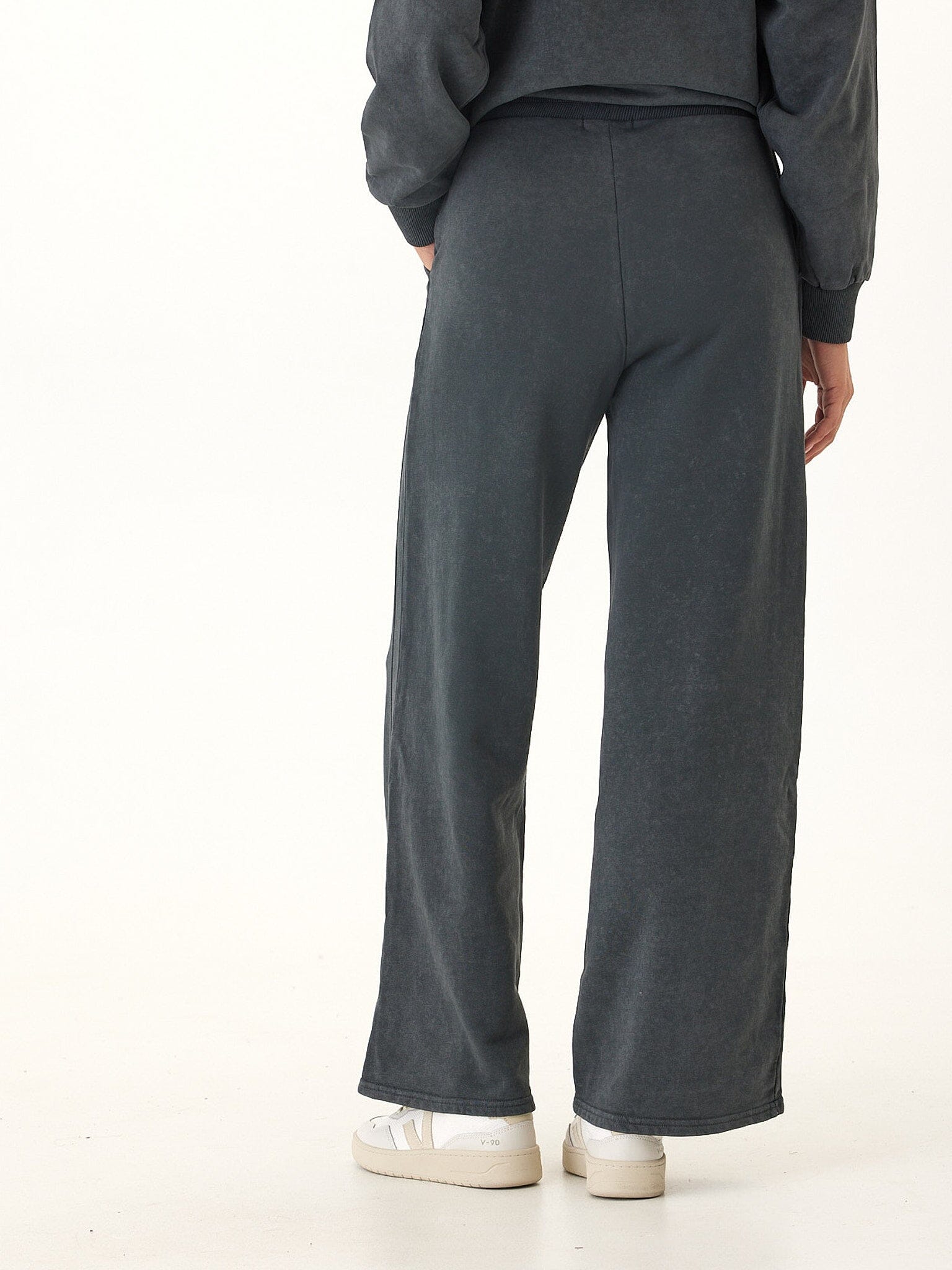 Esmeralda Mineral Wash Cotton Terry Wide Leg Pant