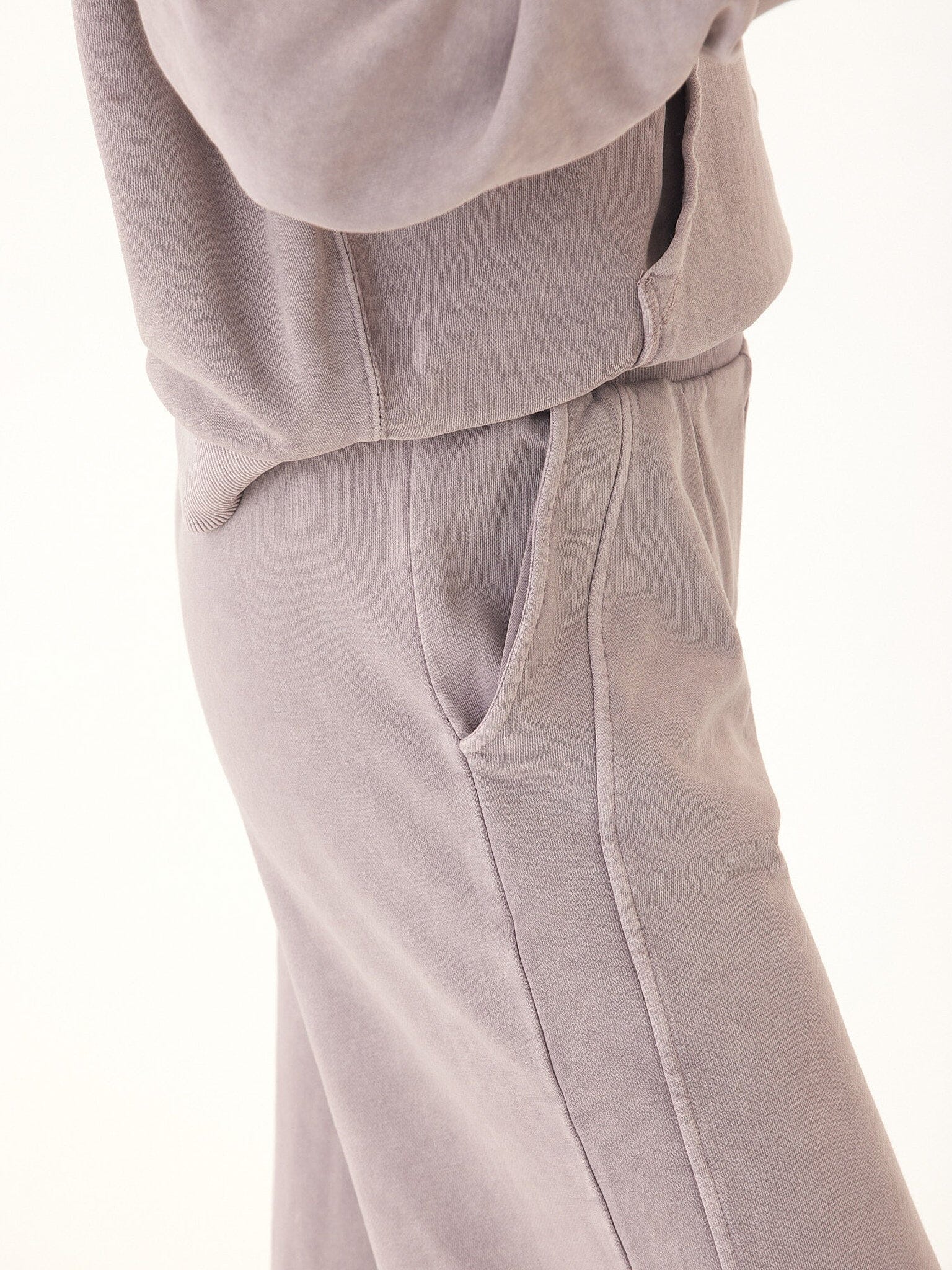 Esmeralda Mineral Wash Cotton Terry Wide Leg Pant