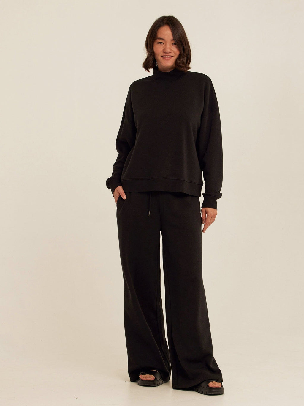 Karlie Triblend Fleece Mock Neck Pullover