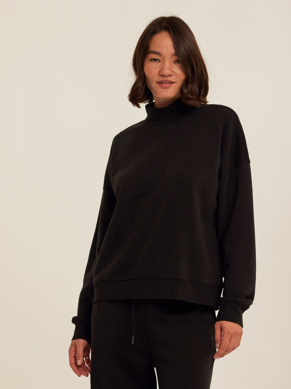 Karlie Triblend Fleece Mock Neck Pullover