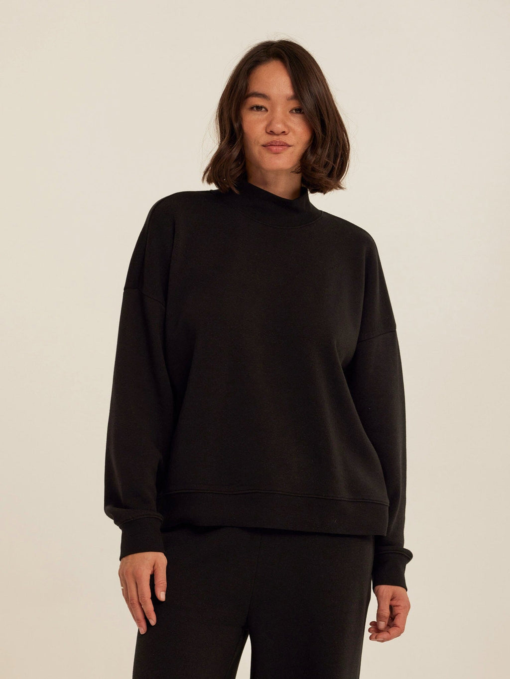 Karlie Triblend Fleece Mock Neck Pullover