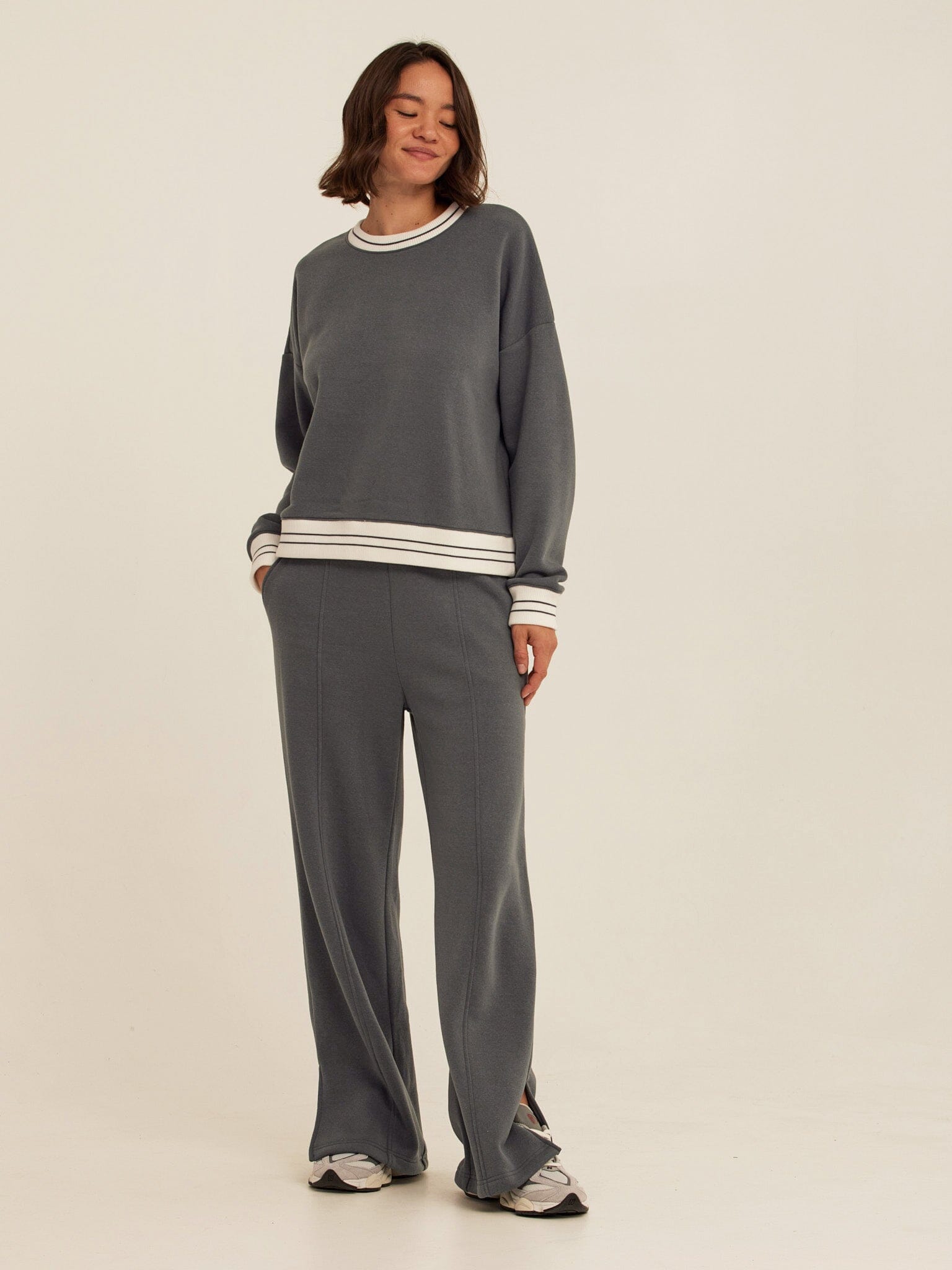 Bellona Triblend Fleece Collegiate Wide Leg Pant