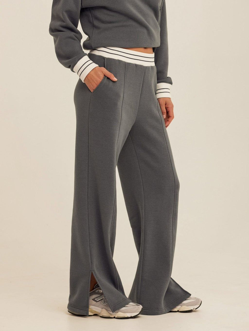 Bellona Triblend Fleece Collegiate Wide Leg Pant