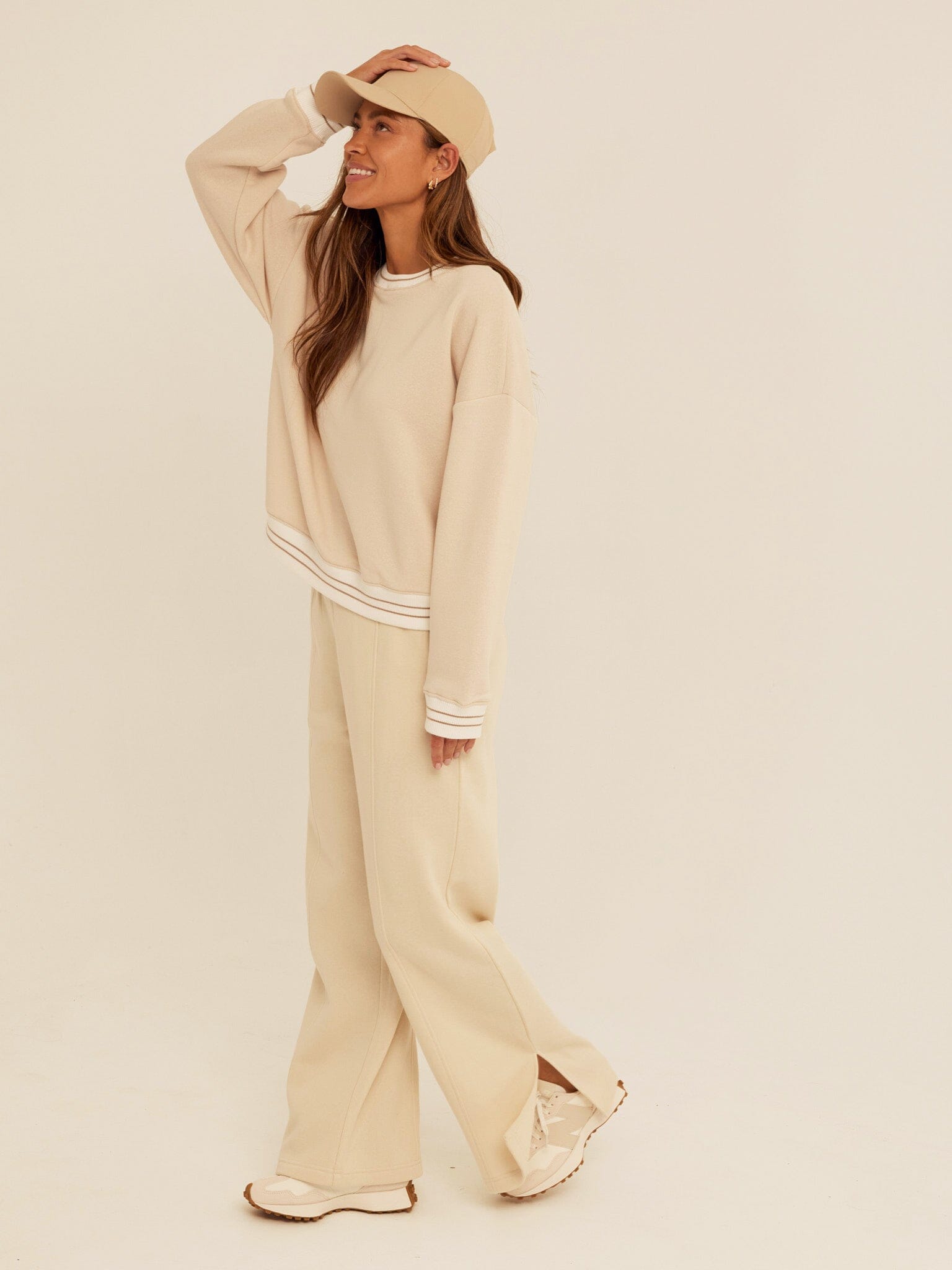 Bellona Triblend Fleece Collegiate Wide Leg Pant