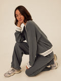 Bellona Triblend Fleece Collegiate Wide Leg Pant