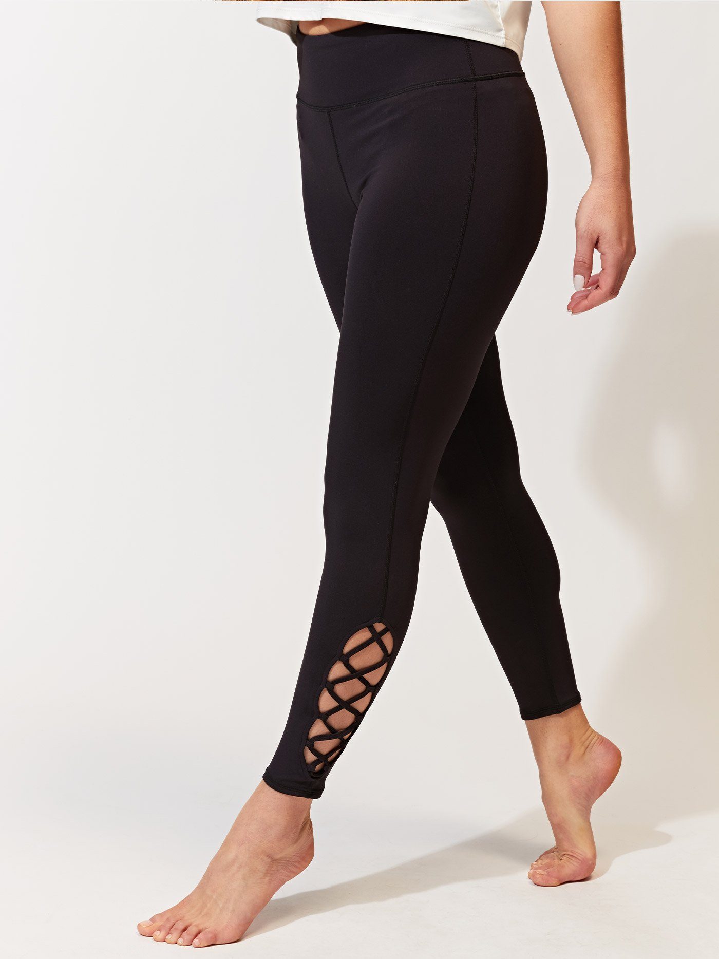 Lace Up High-Waisted 7/8 Legging
