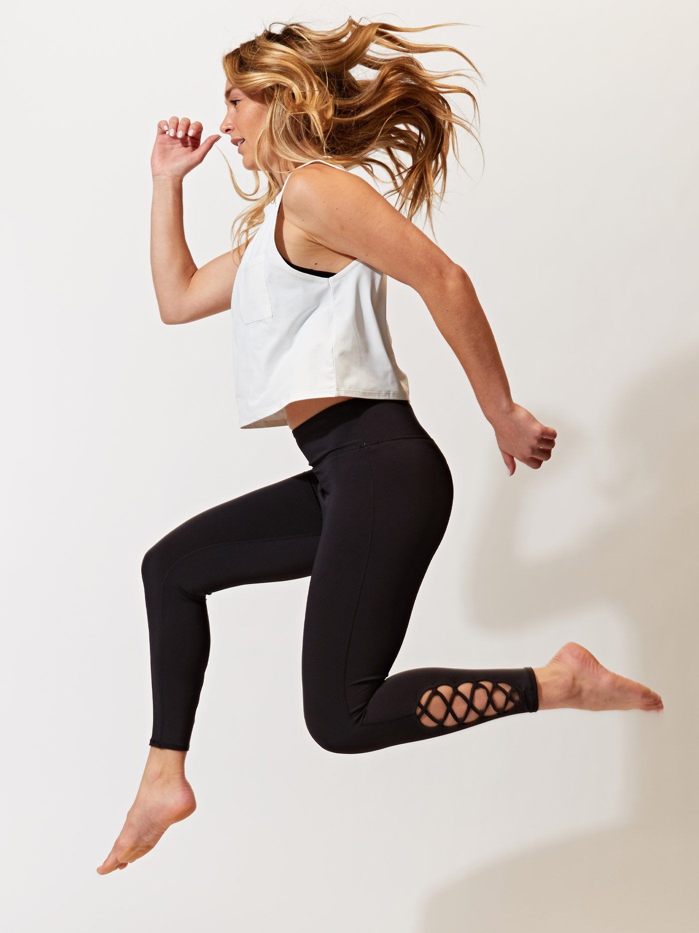 Lace Up High-Waisted 7/8 Legging
