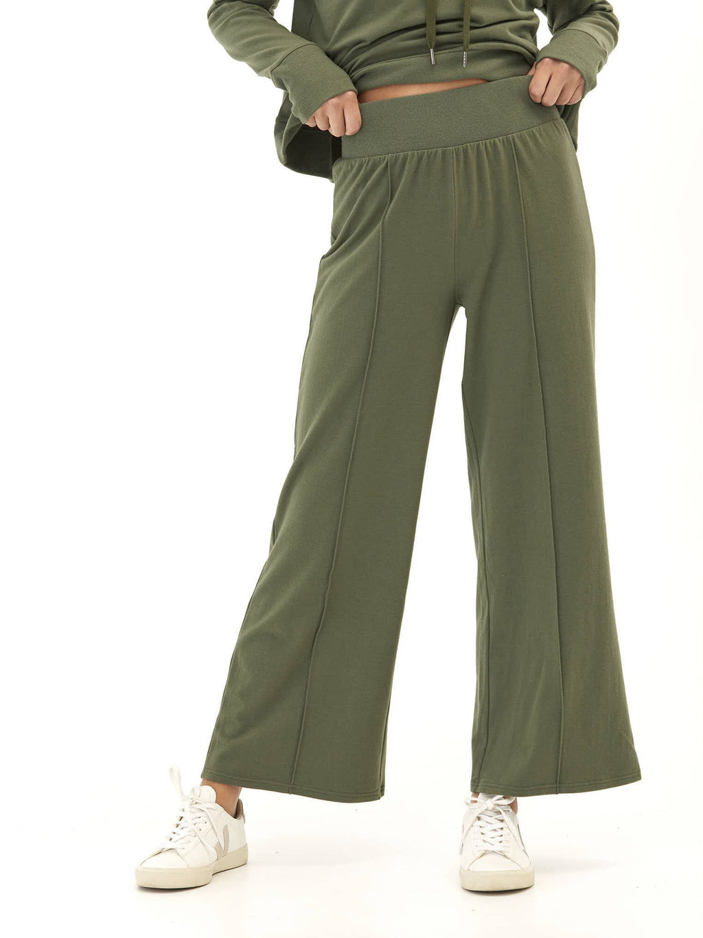 Shiloh Cozy Fleece Rib Mix Wide Leg Pant