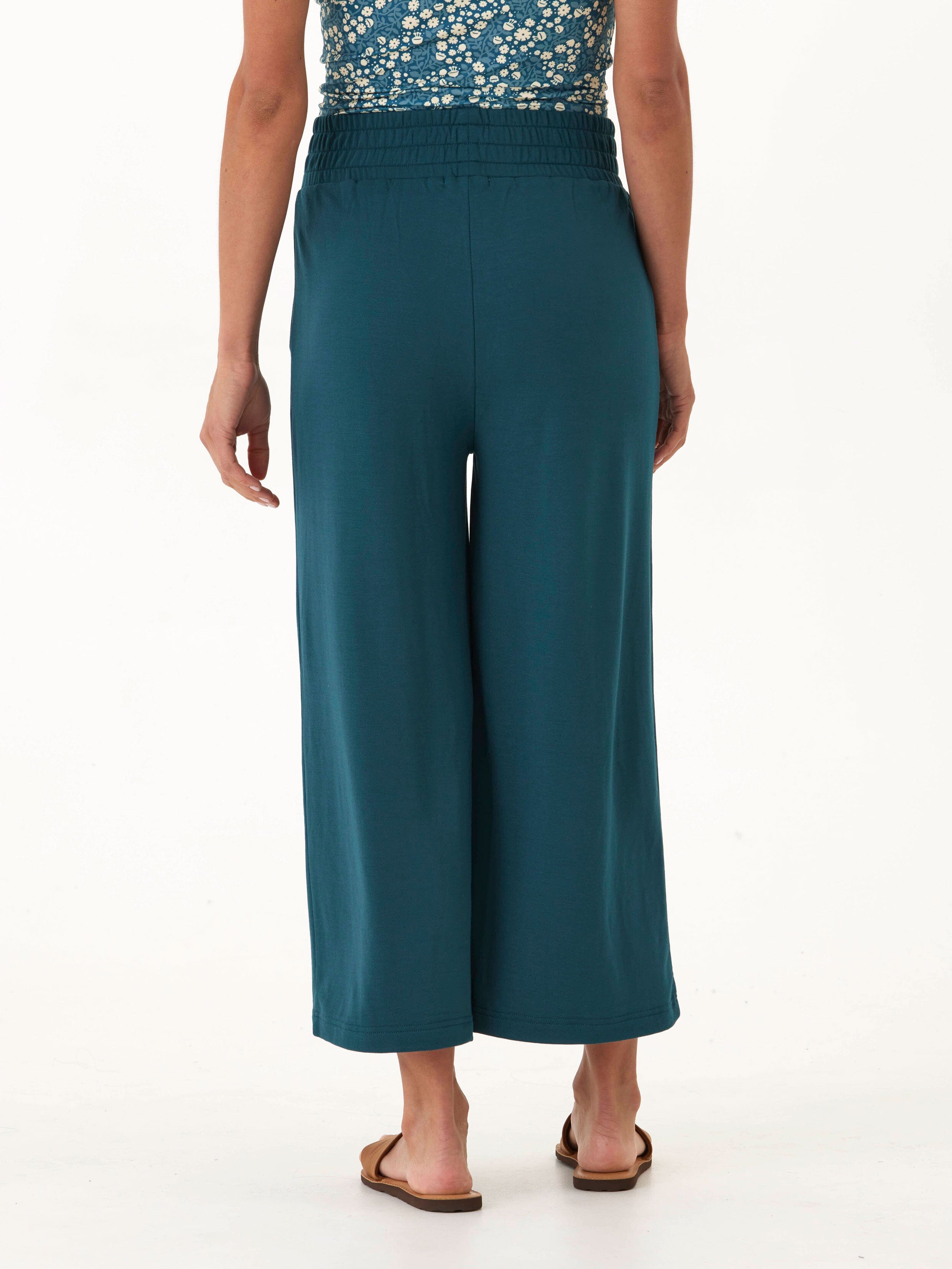 Serena Modal Terry Wide Leg Crop Pant