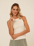 Bailey Feather Rib High Neck Tank