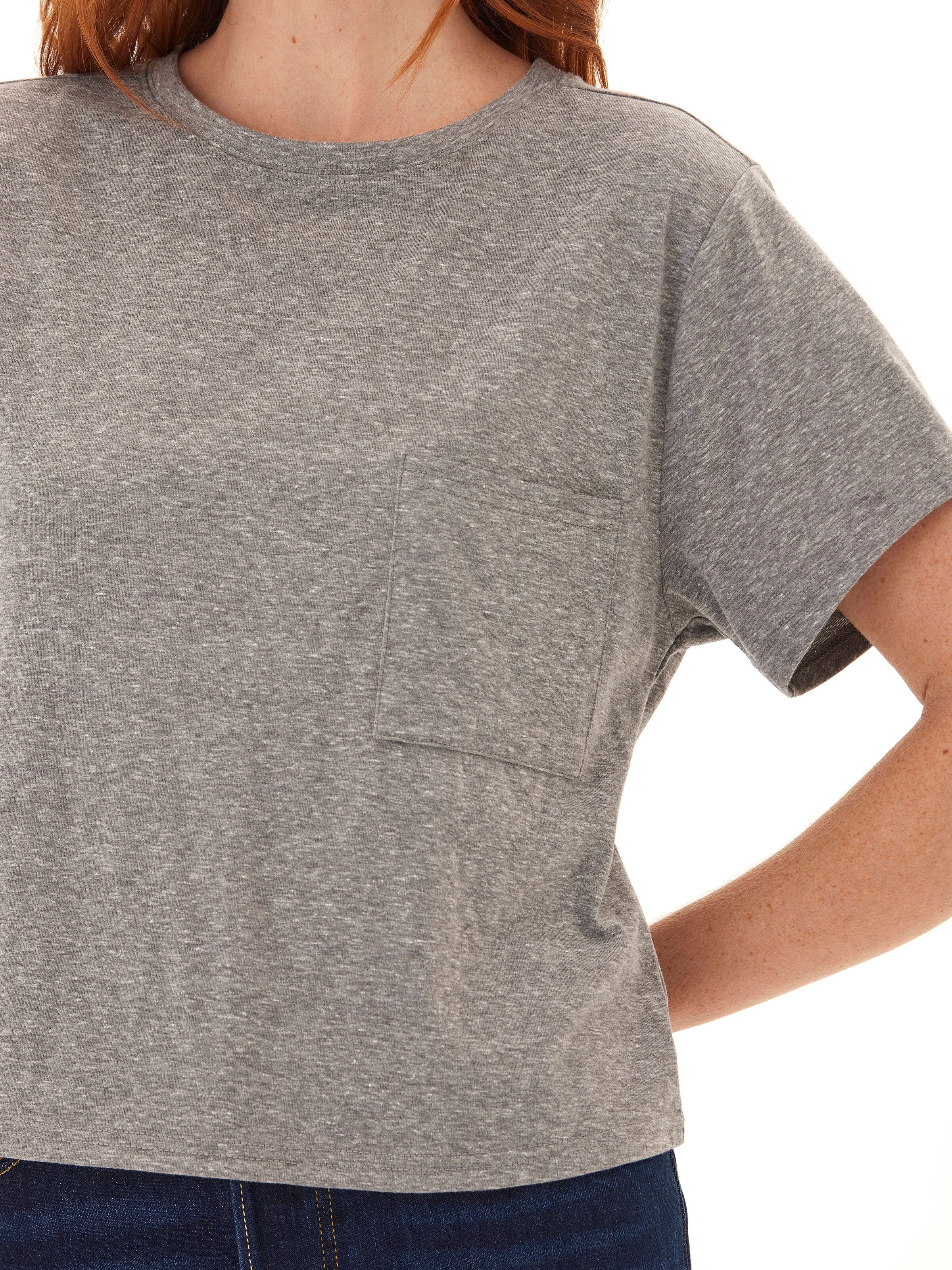 Shelbie Triblend Jersey Pocket Tee
