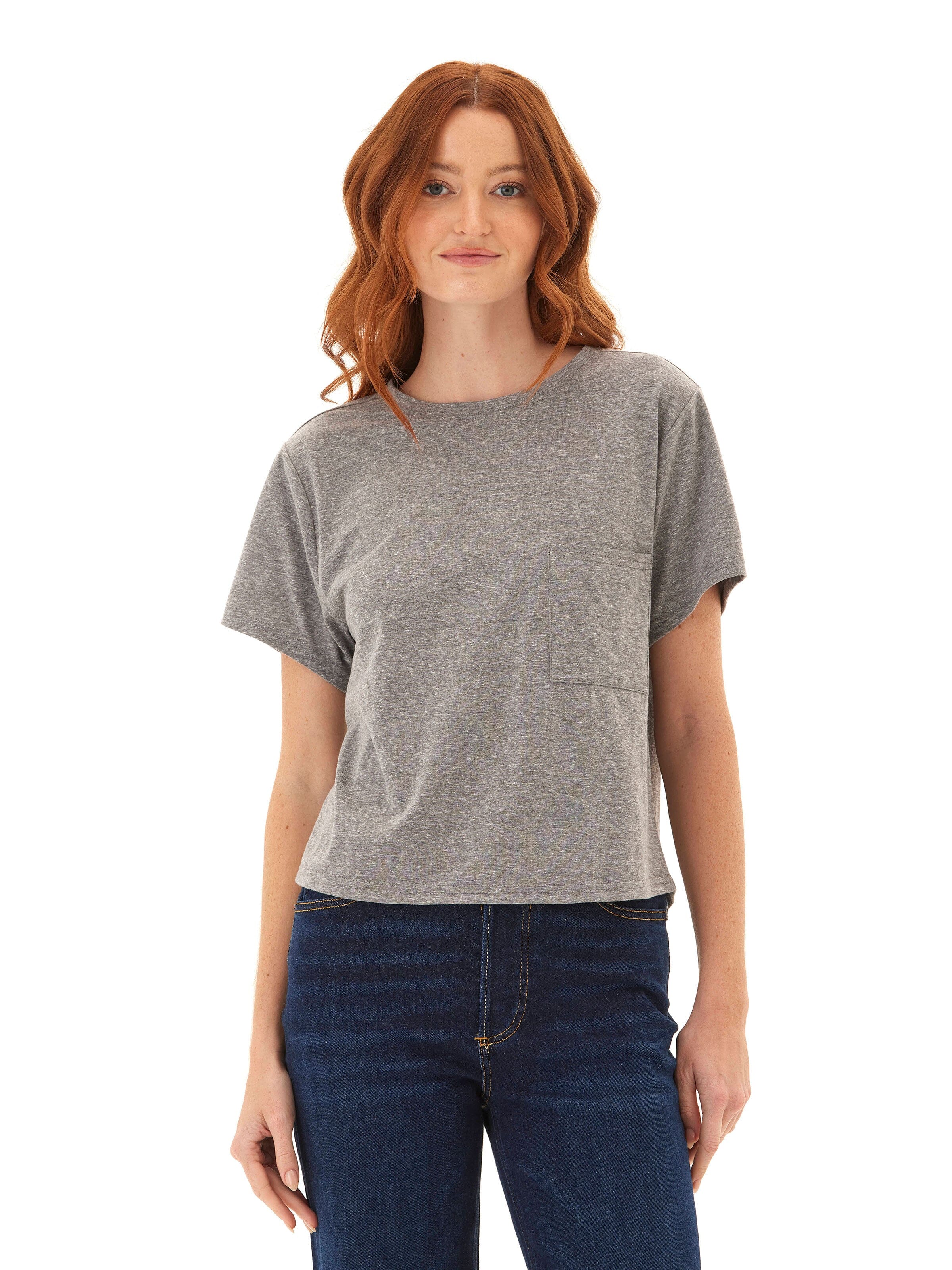 Shelbie Triblend Jersey Pocket Tee