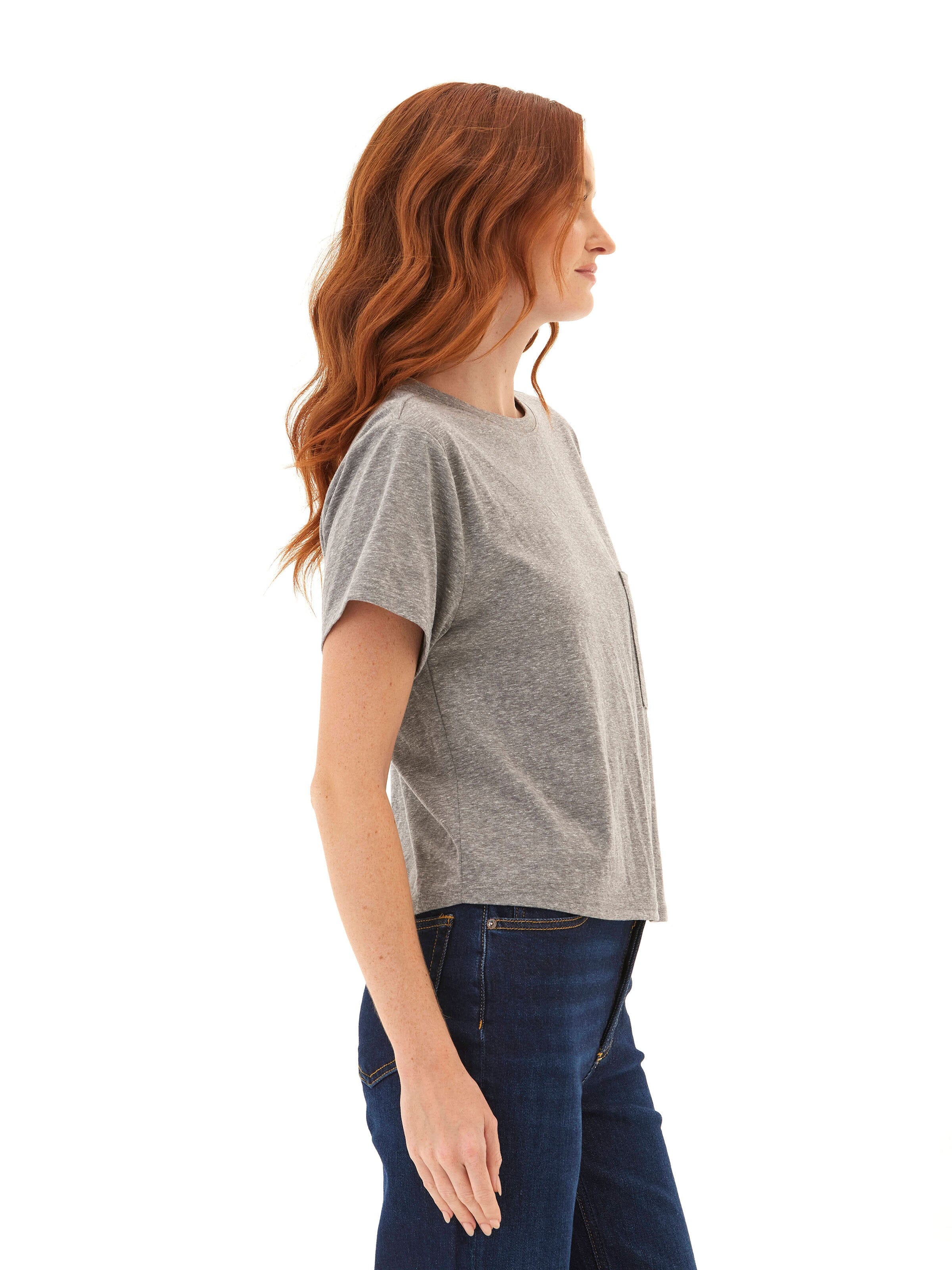 Shelbie Triblend Jersey Pocket Tee