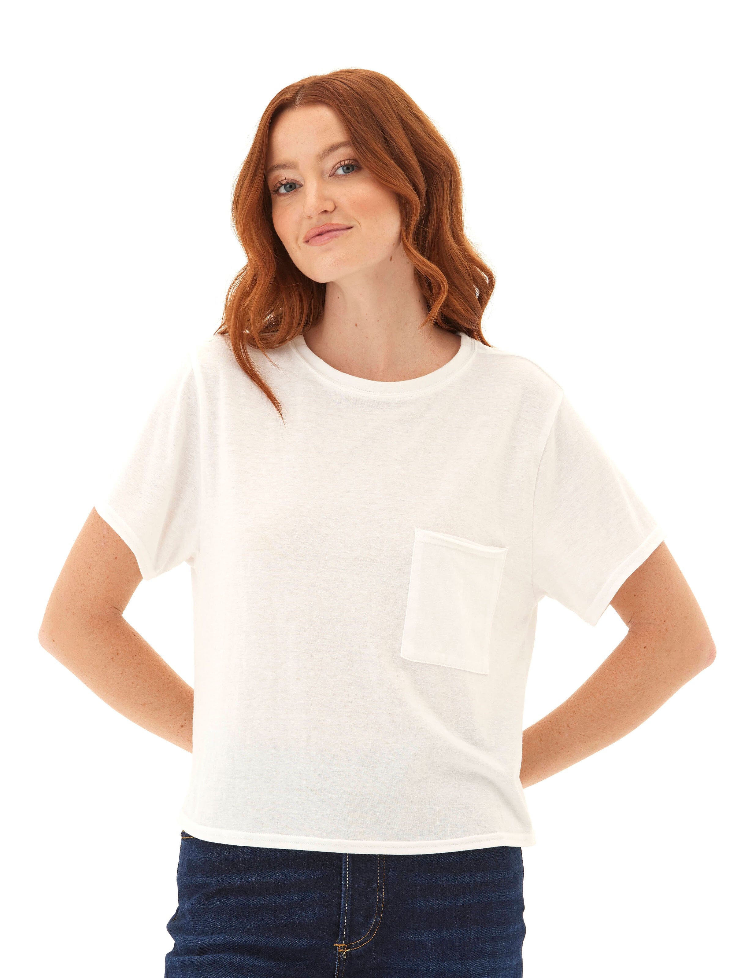 Shelbie Triblend Jersey Pocket Tee