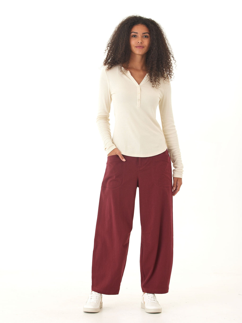 Akia Feather Rib Long Sleeve Henley