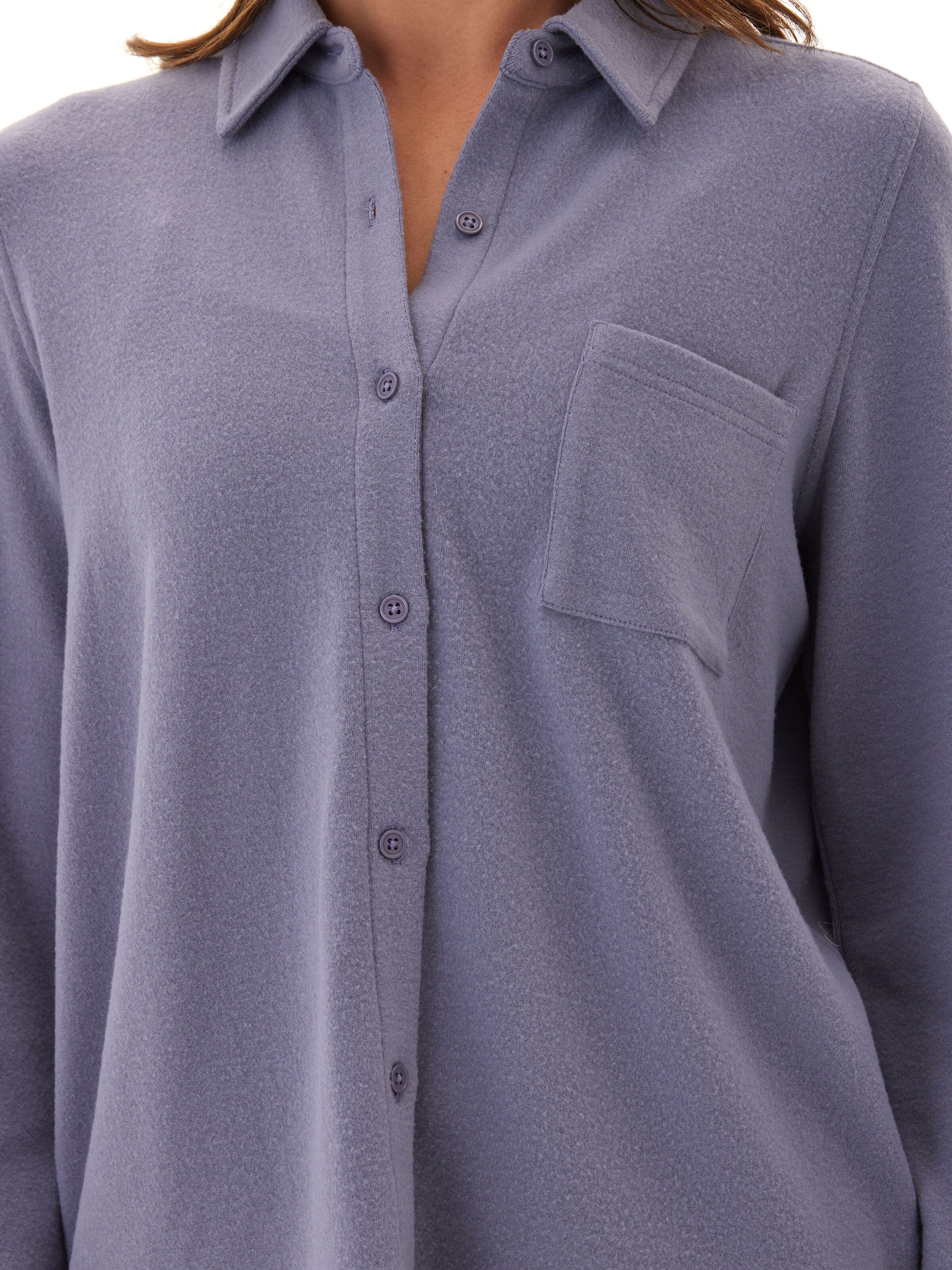Kandyce Knit Fleece Button-Up