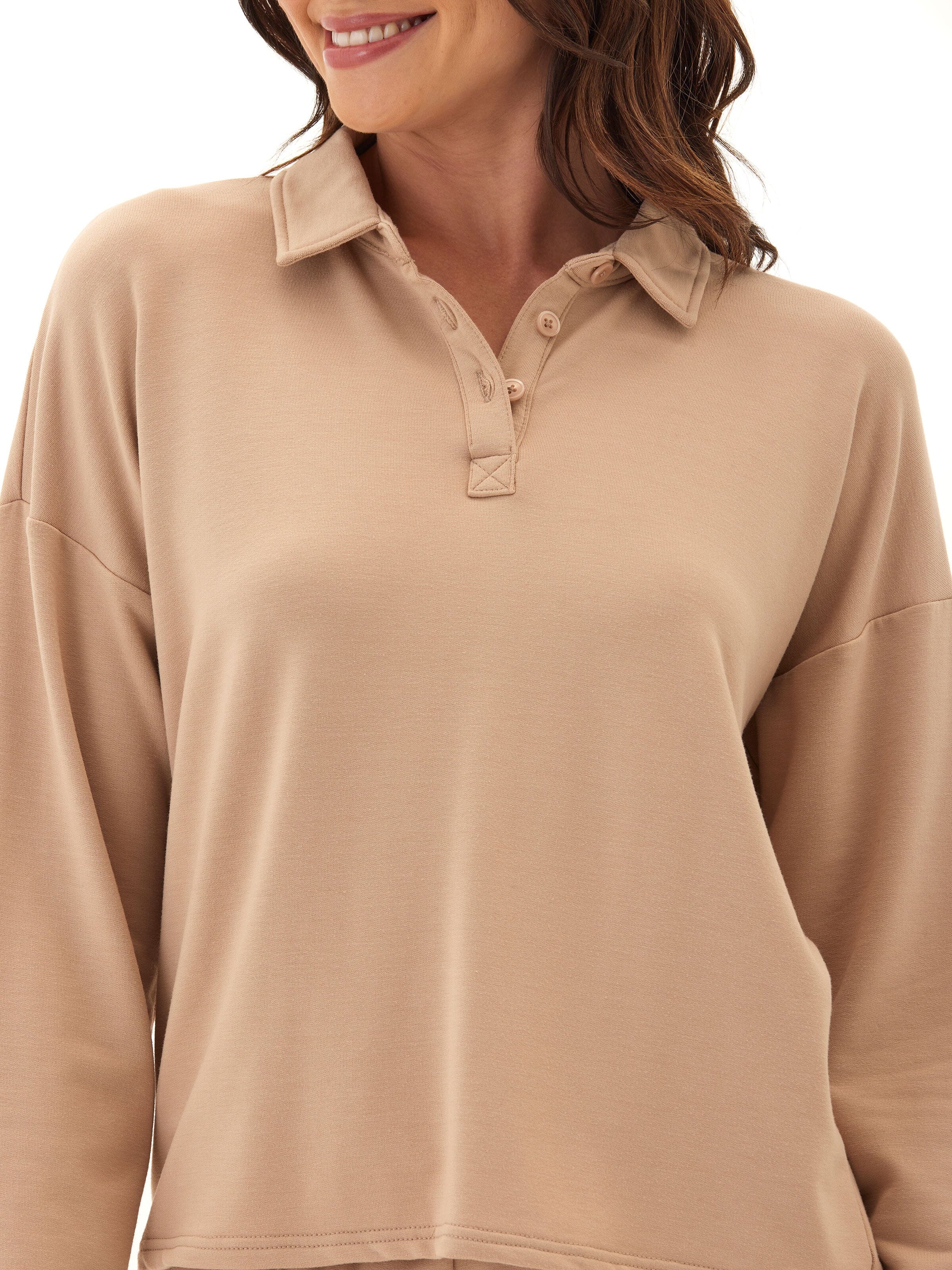 Eleanor Modal Terry Collared Top