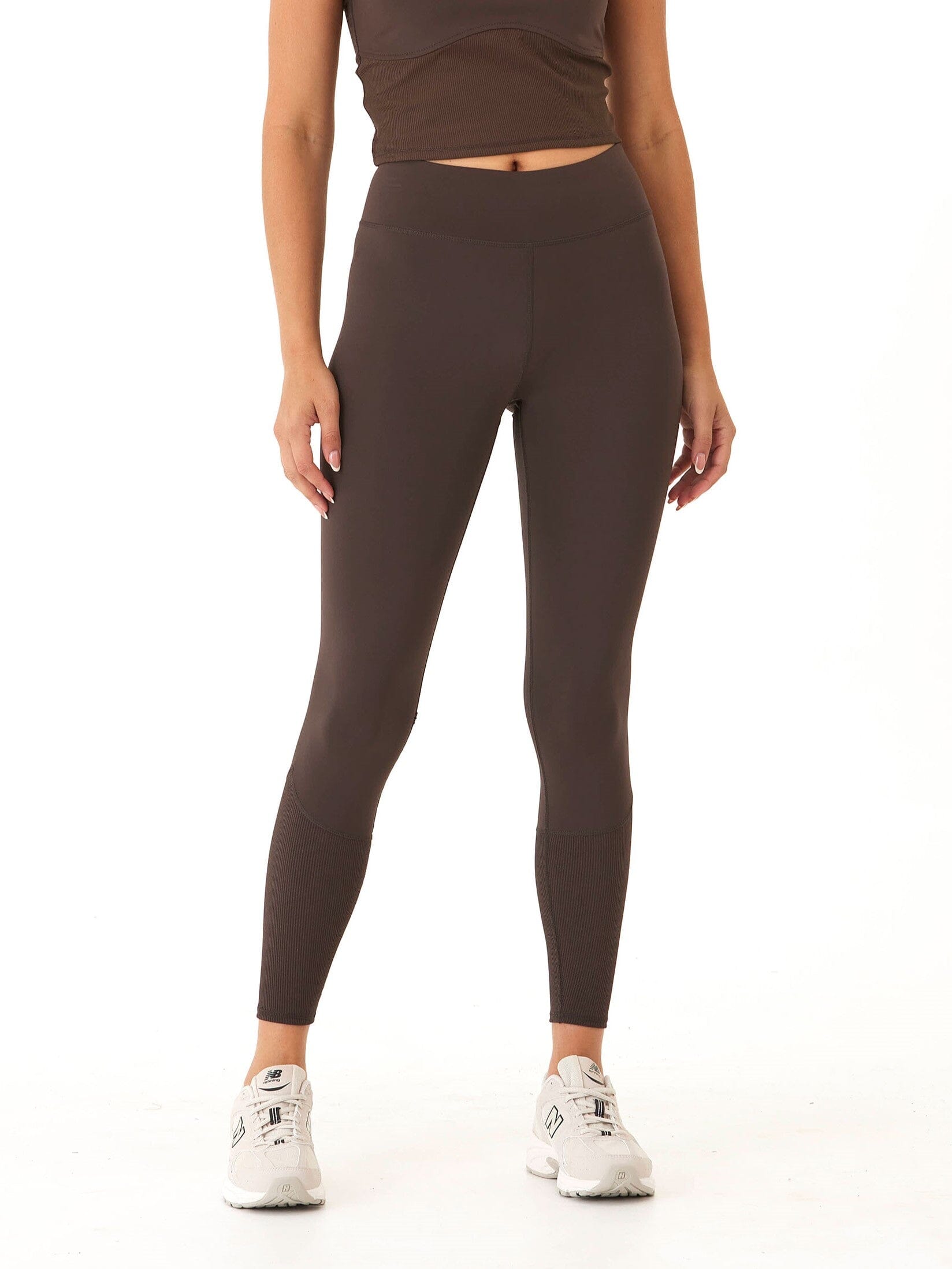 Kirstin High Rise Full Length Rib Mix Legging