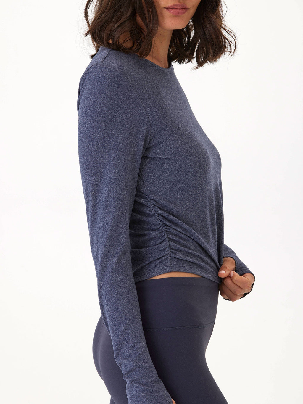 Amabella Heather Luxe Jersey Ruched Long Sleeve