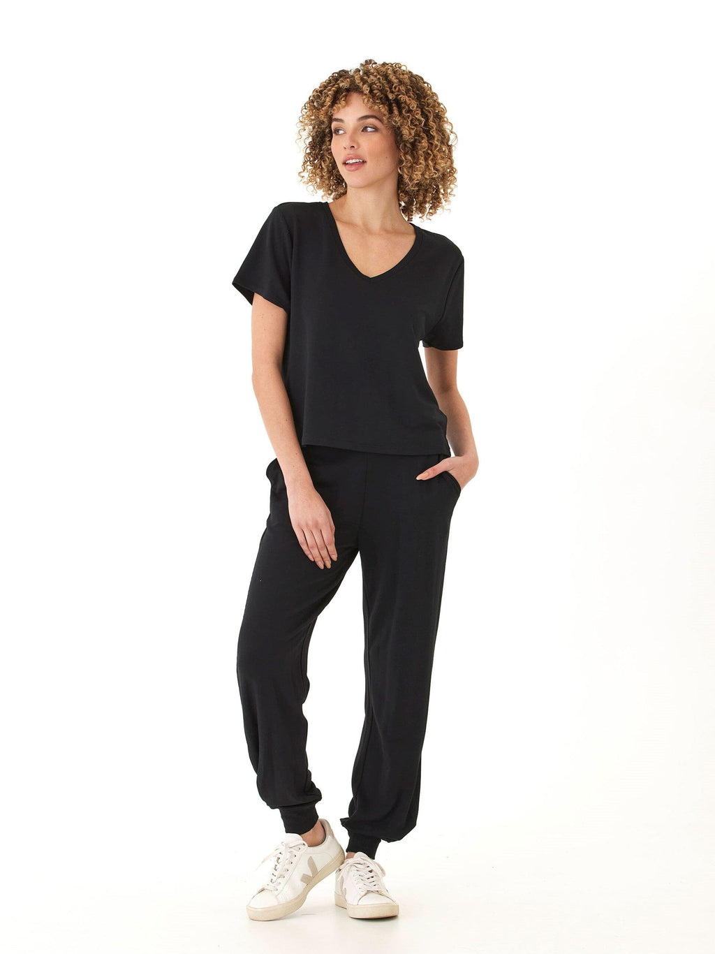 Bettine Modal Terry V-Neck Tee