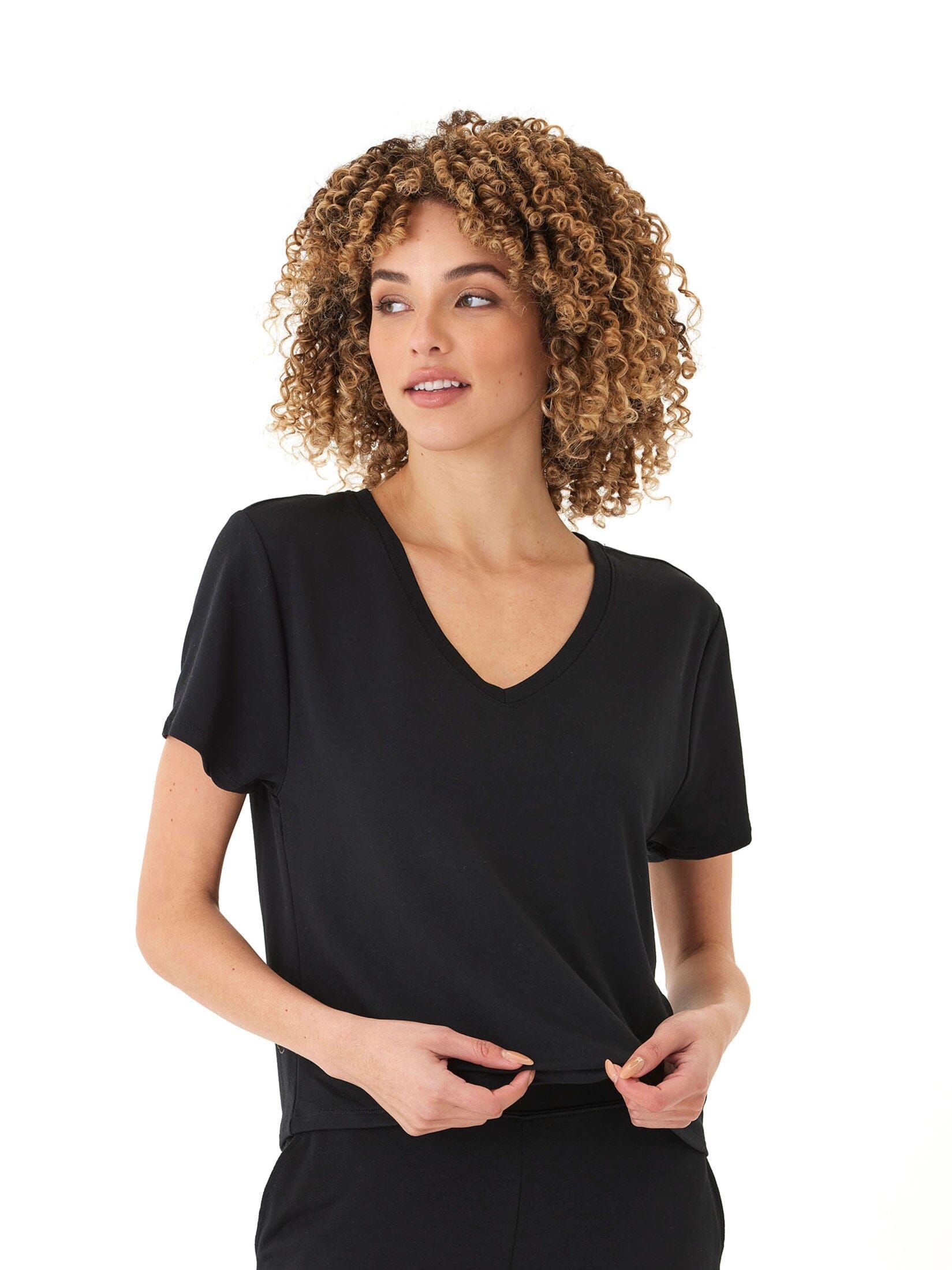 Bettine Modal Terry V-Neck Tee