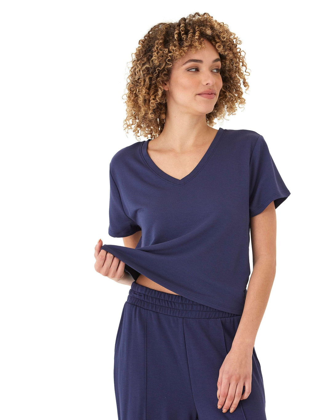 Bettine Modal Terry V-Neck Tee