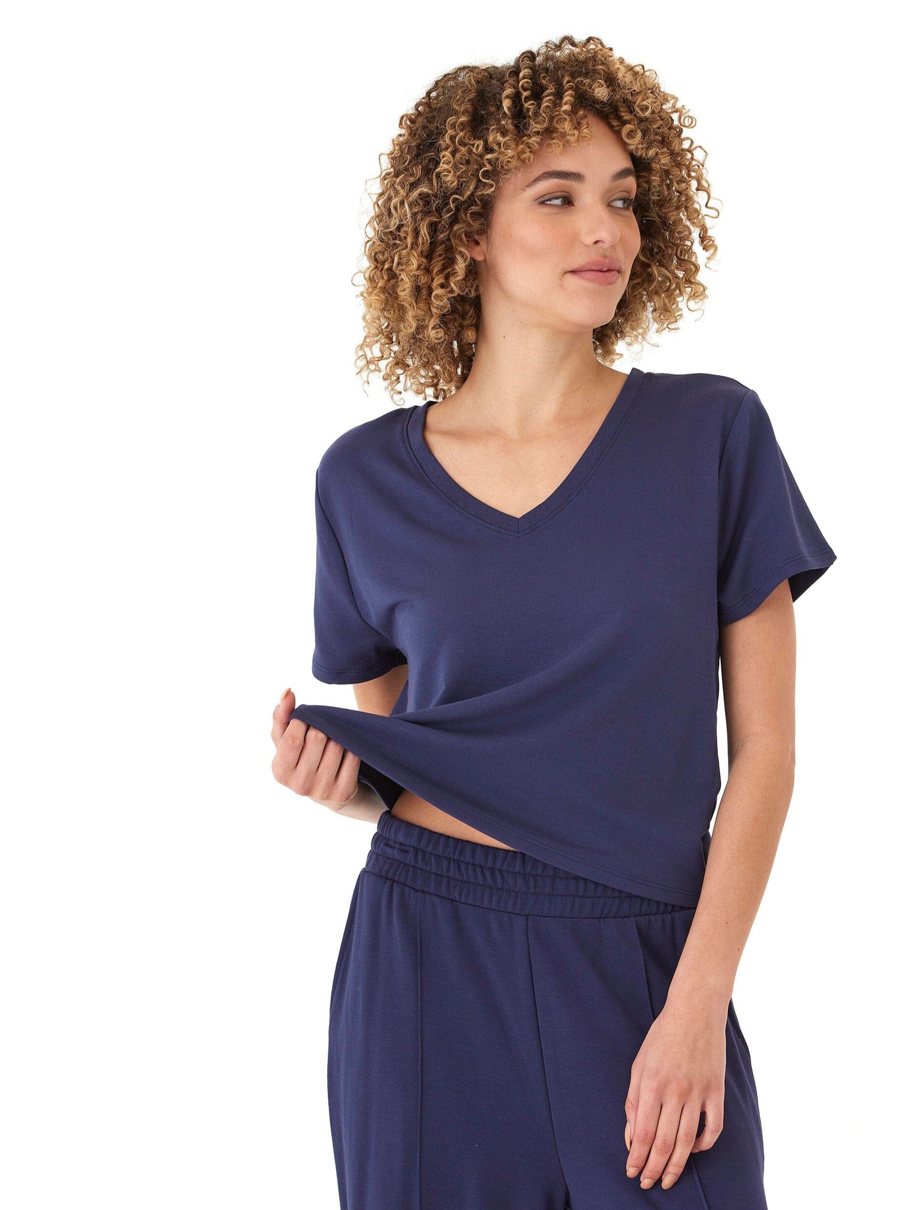 Bettine Modal Terry V-Neck Tee