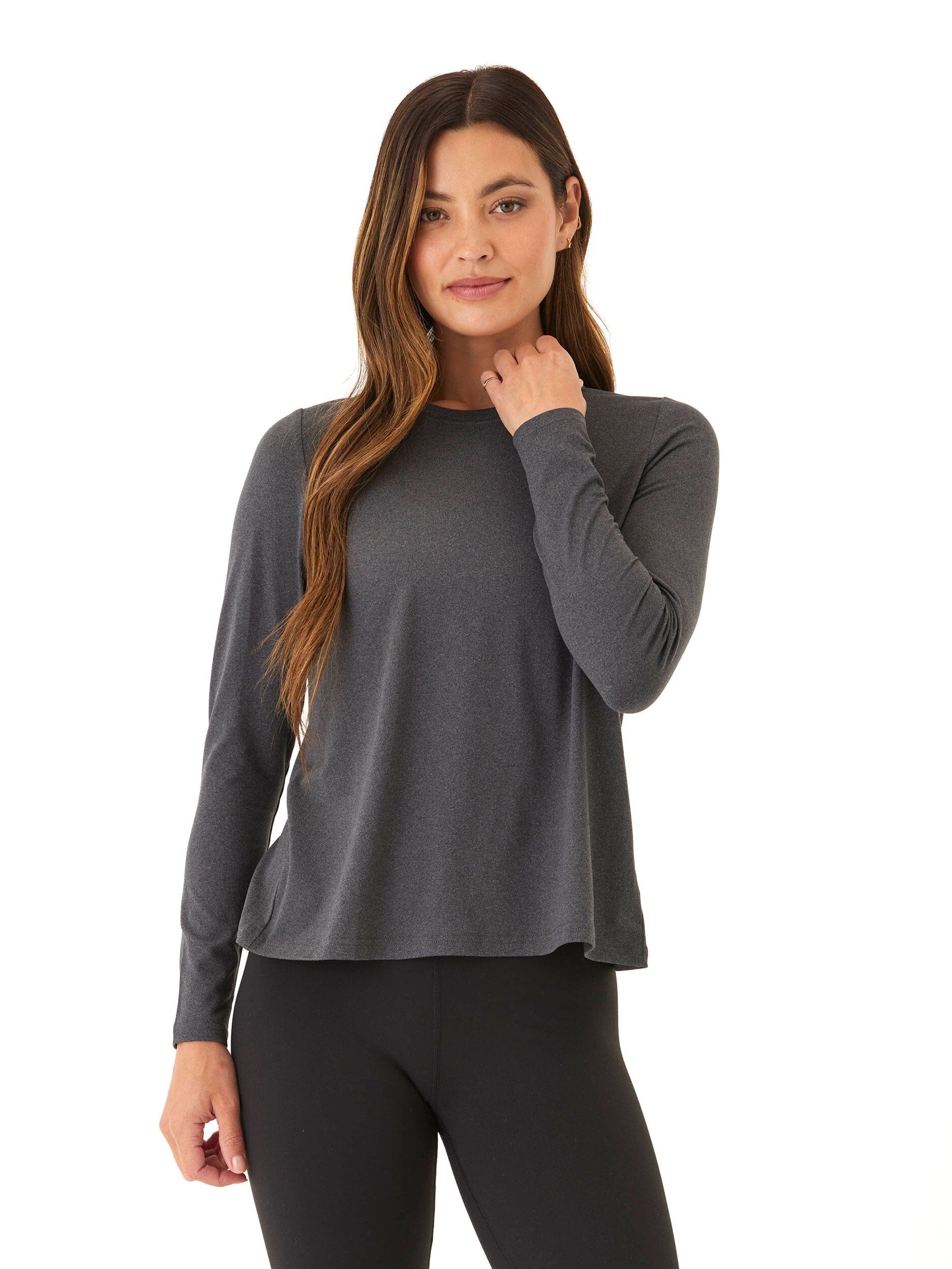 Gemella Luxe Jersey Tulip-Back Long Sleeve Top