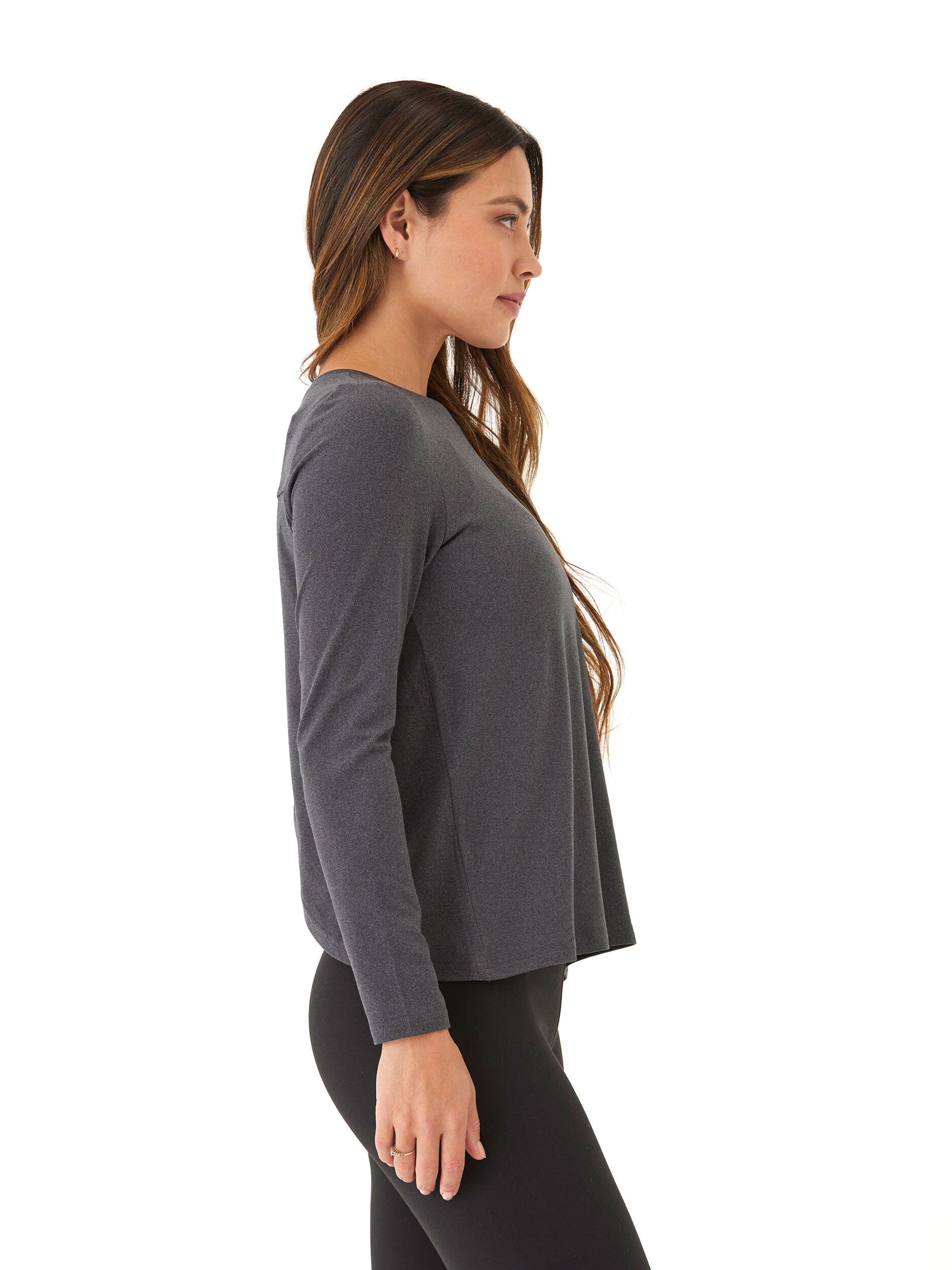 Gemella Luxe Jersey Tulip-Back Long Sleeve Top
