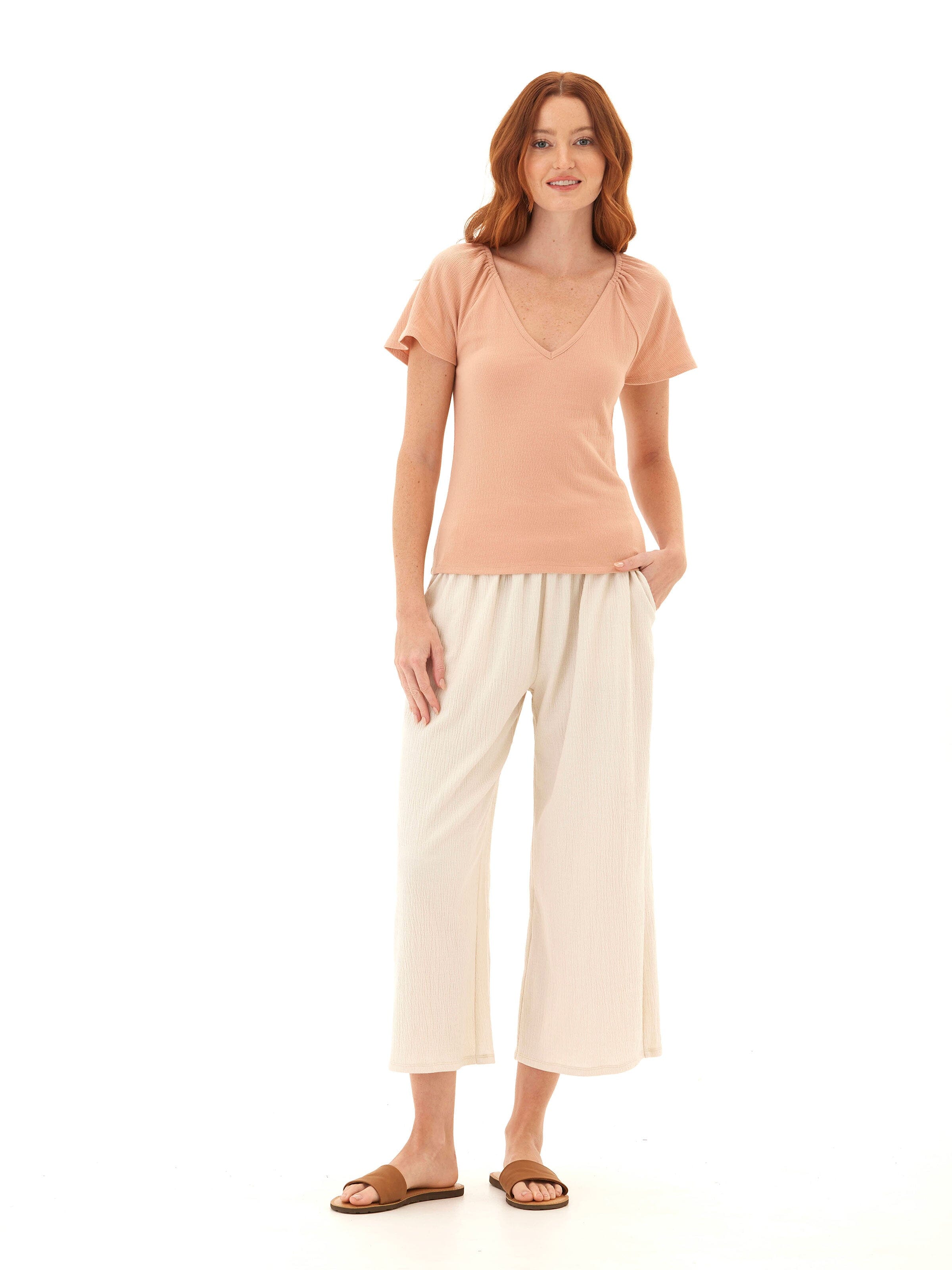 Teresa Smocked Jersey Top