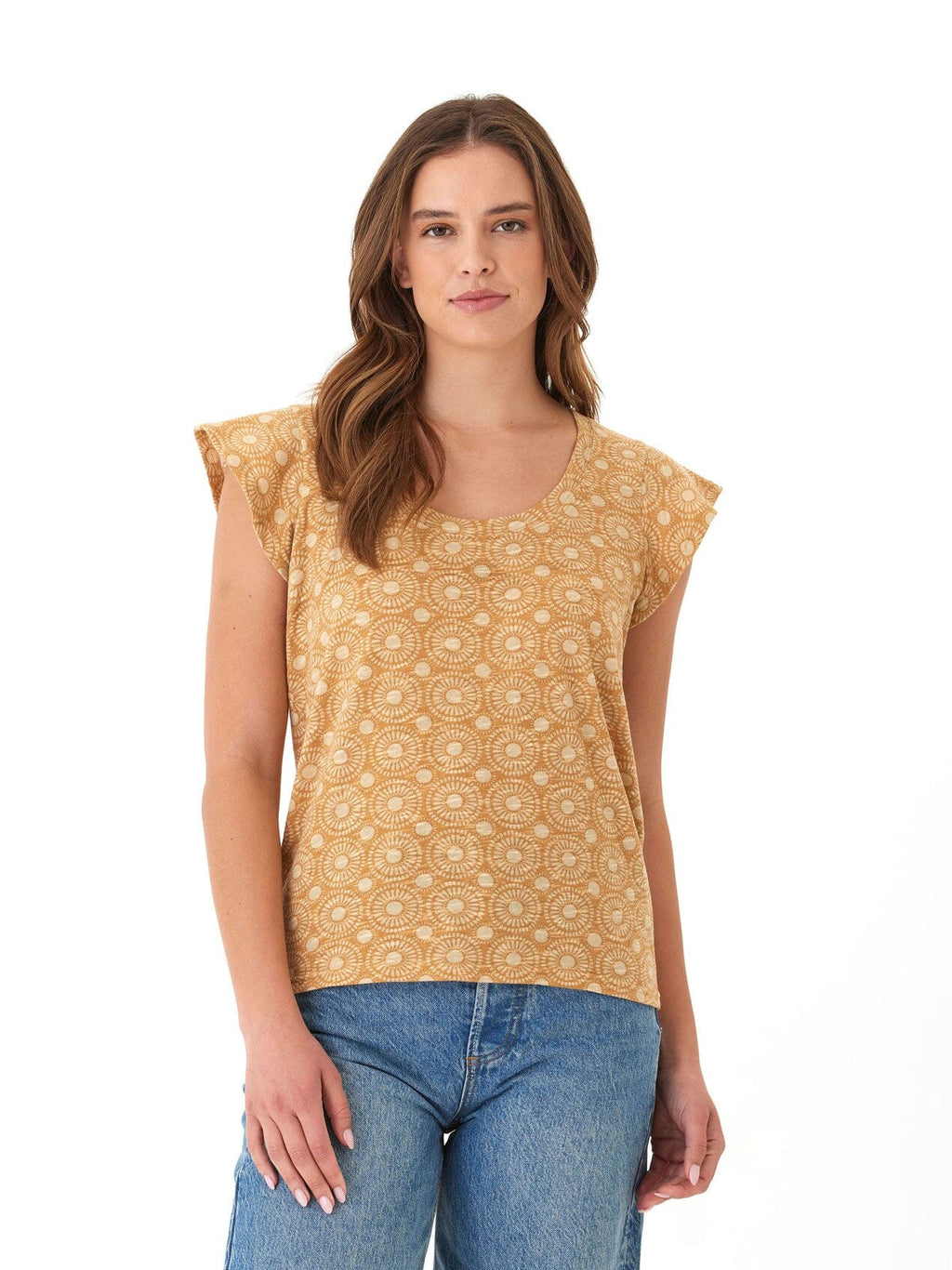 Blanche Medallion Print Linen Jersey Tee