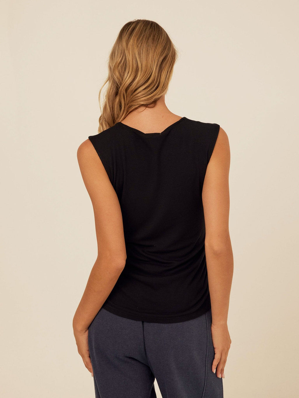 Brynlee Feather Rib Ruched Top