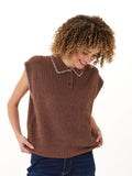 Julieta Cozy Solid Knit Sweater Polo