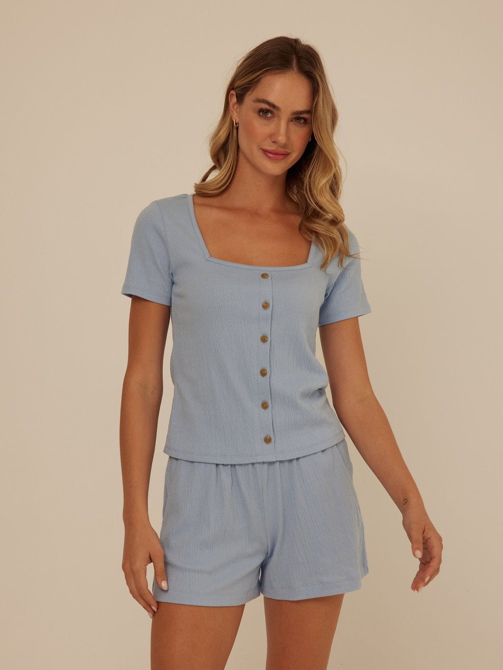 Jamila Smocked Jersey Short Sleeve